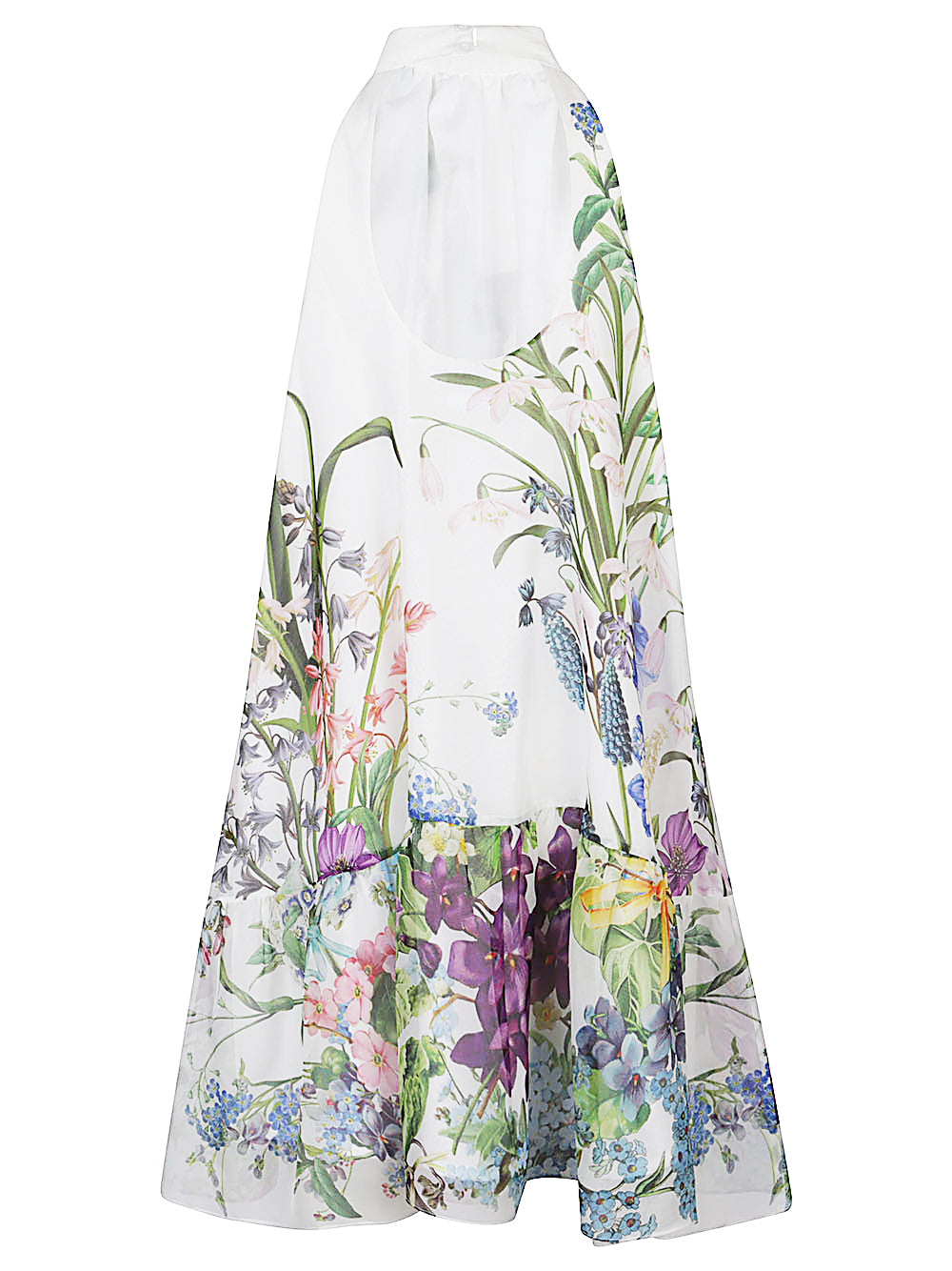 Robes St. Piece of London en soie blanche à fleurs