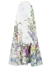 Robes St. Piece of London en soie blanche à fleurs