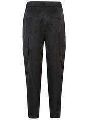 Via Masini 80 Trousers Black cargo fit