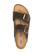 Birkenstock Arizona SFB Brown Suede Sandals — Narrow Fit