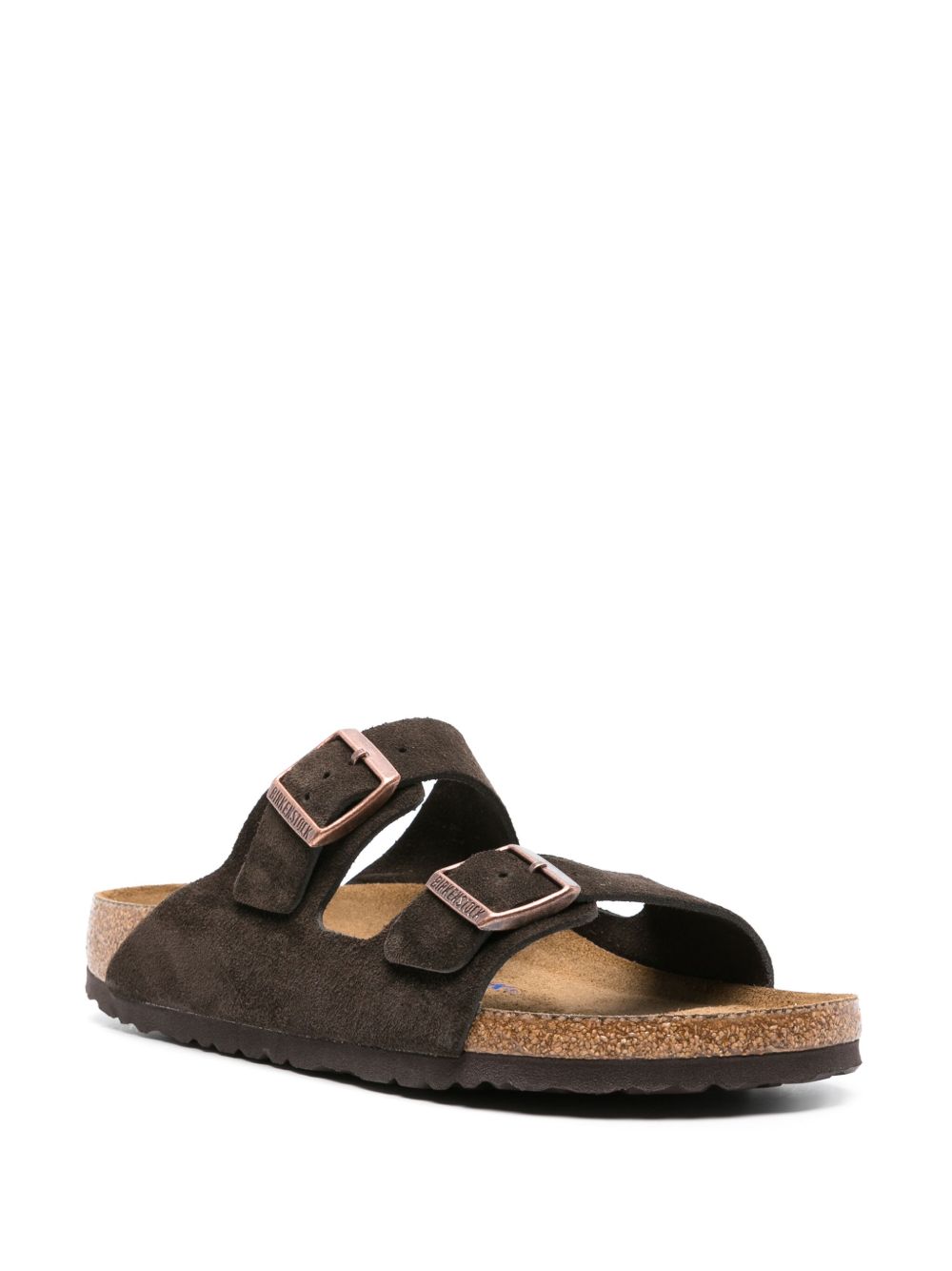 Birkenstock Arizona SFB Brown Suede Sandals — Narrow Fit