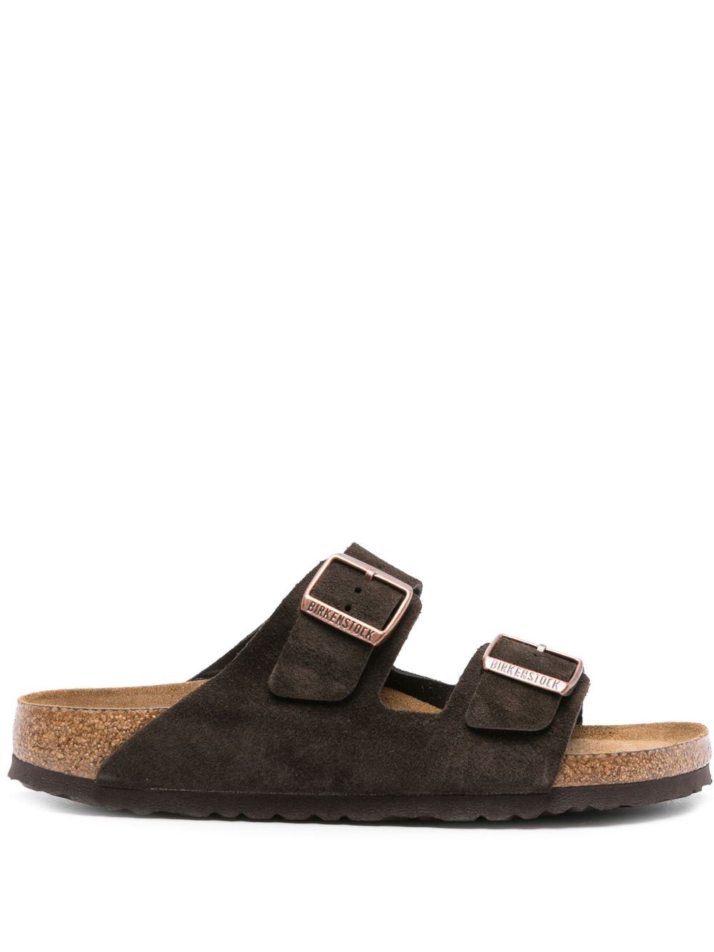Birkenstock Arizona SFB Brown Suede Sandals — Narrow Fit