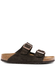 Birkenstock Arizona SFB Brown Suede Sandals — Narrow Fit
