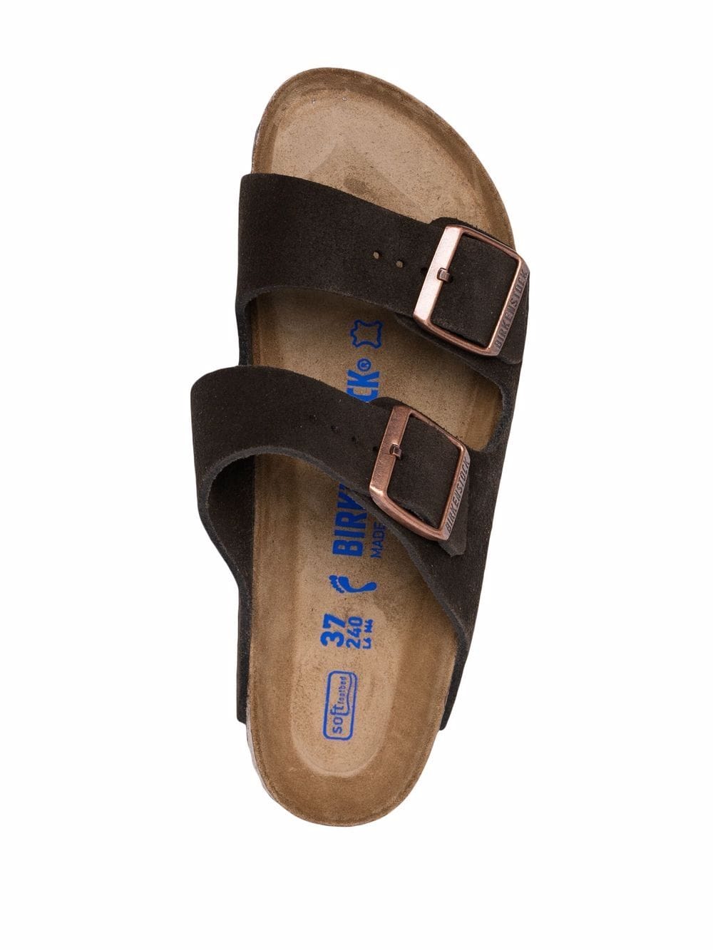 Sandalias Birkenstock de piel de ante marrón