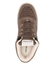 Emporio Armani Sneakers in suede and jacquard with logo lettering