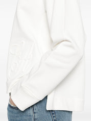Emporio Armani embroidered logo sweatshirt — white cotton