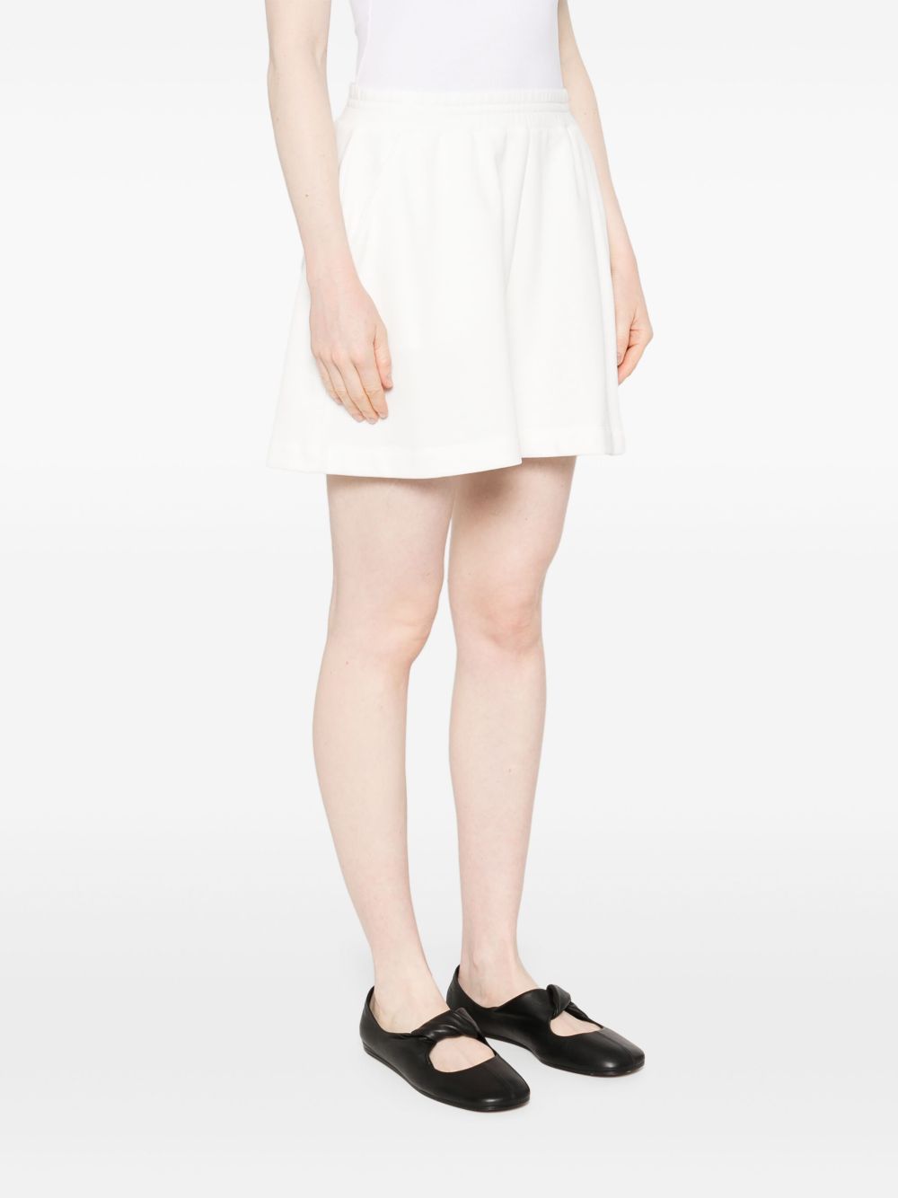 Emporio Armani cotton shorts — white organic loungewear