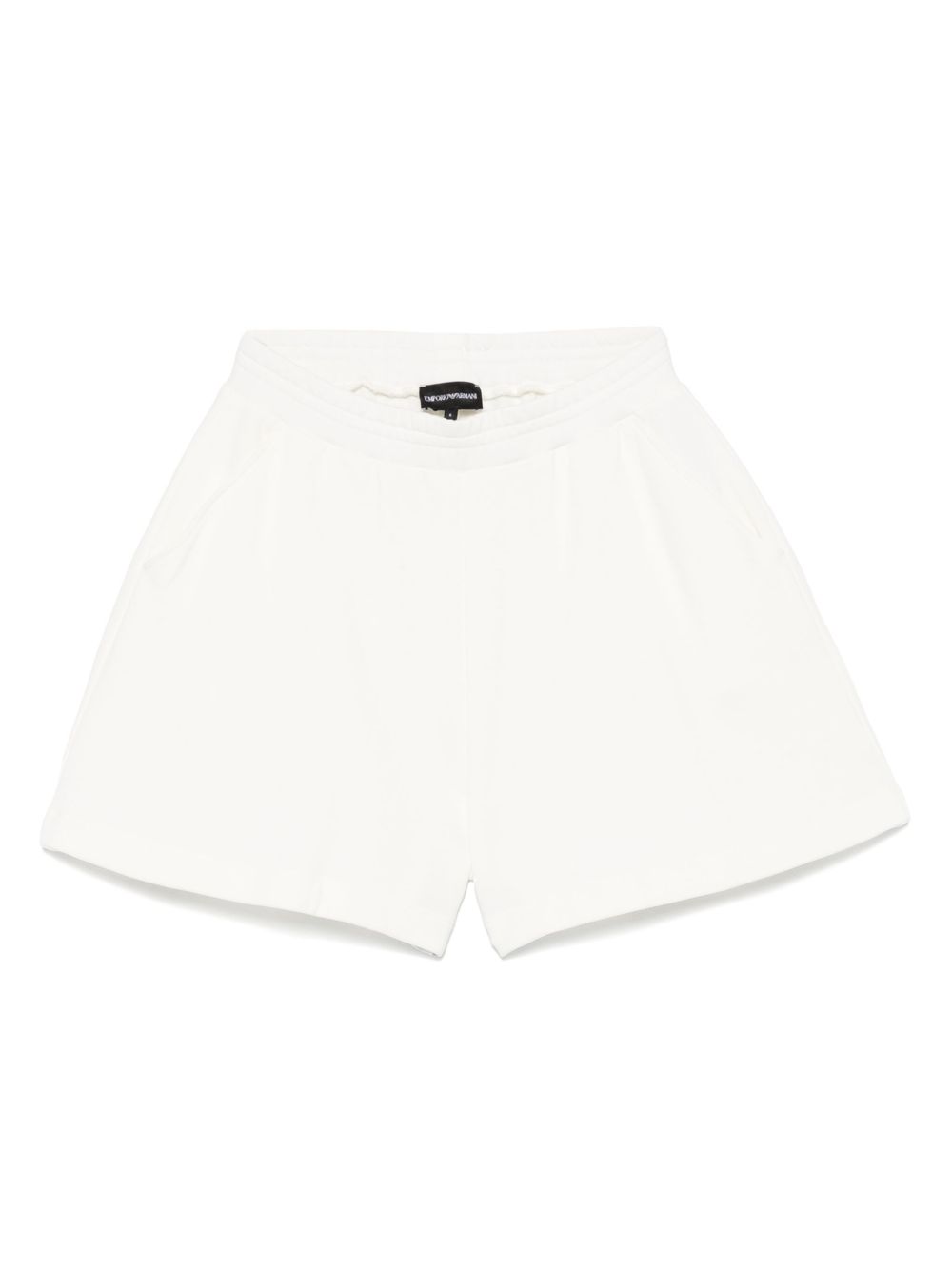 Emporio Armani cotton shorts — white organic loungewear