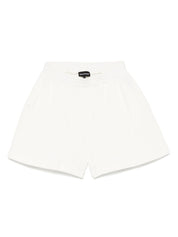 Emporio Armani cotton shorts — white organic loungewear