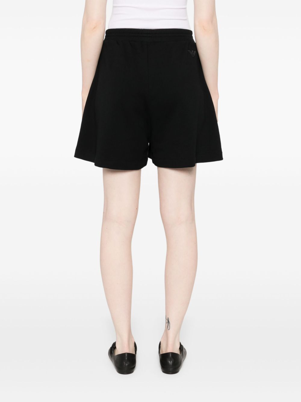 Emporio Armani cotton shorts — black organic loungewear