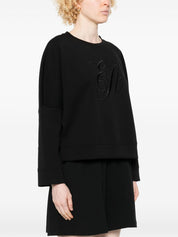 Sweat-shirt en jersey double Emporio Armani avec logo brodé