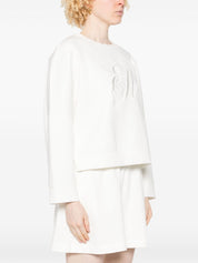Emporio Armani EA Logo Cotton Sweatshirt — White