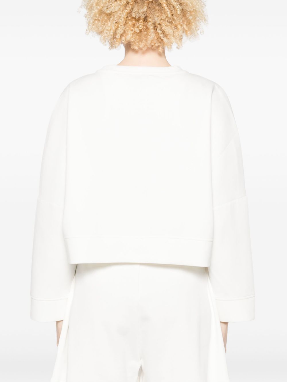 Emporio Armani EA Logo Cotton Sweatshirt — White