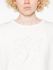 Emporio Armani EA Logo Cotton Sweatshirt — White