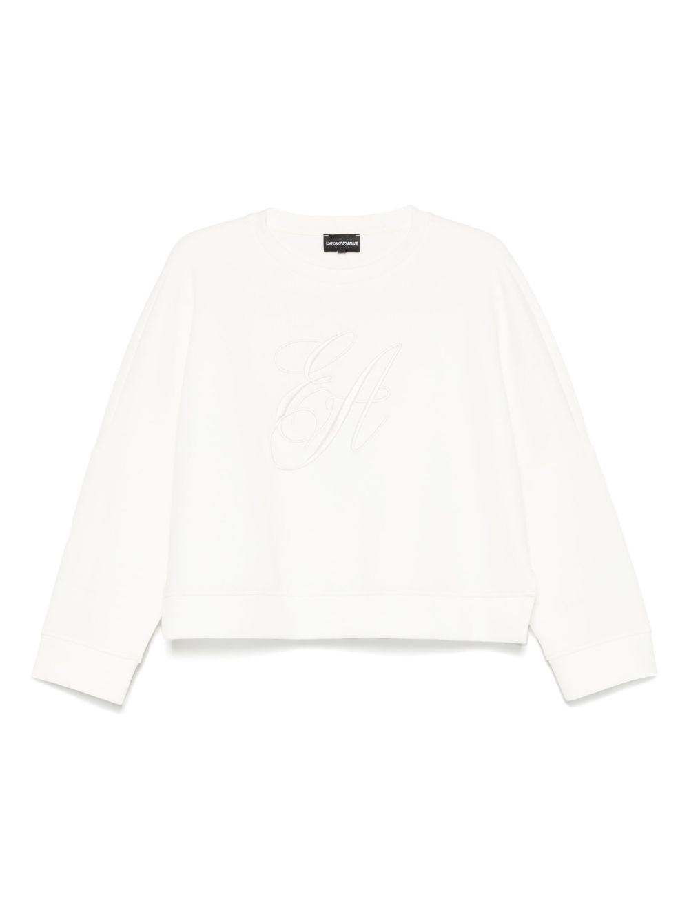 Emporio Armani EA Logo Cotton Sweatshirt — White