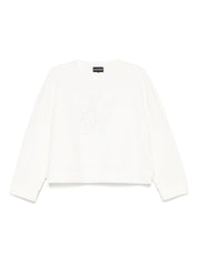 Emporio Armani EA Logo Cotton Sweatshirt — White