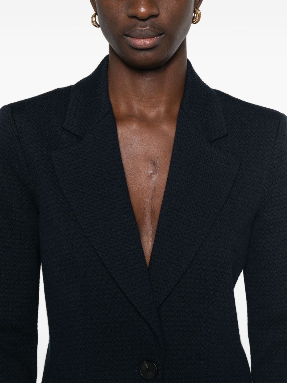 Emporio Armani Icon single-breasted blazer in jacquard knit jersey