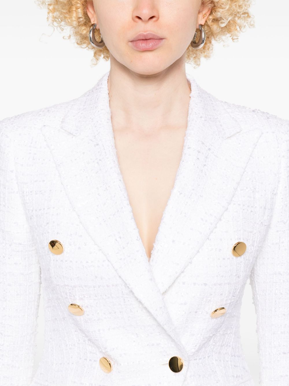 Tagliatore White Double‑Breasted Jacket