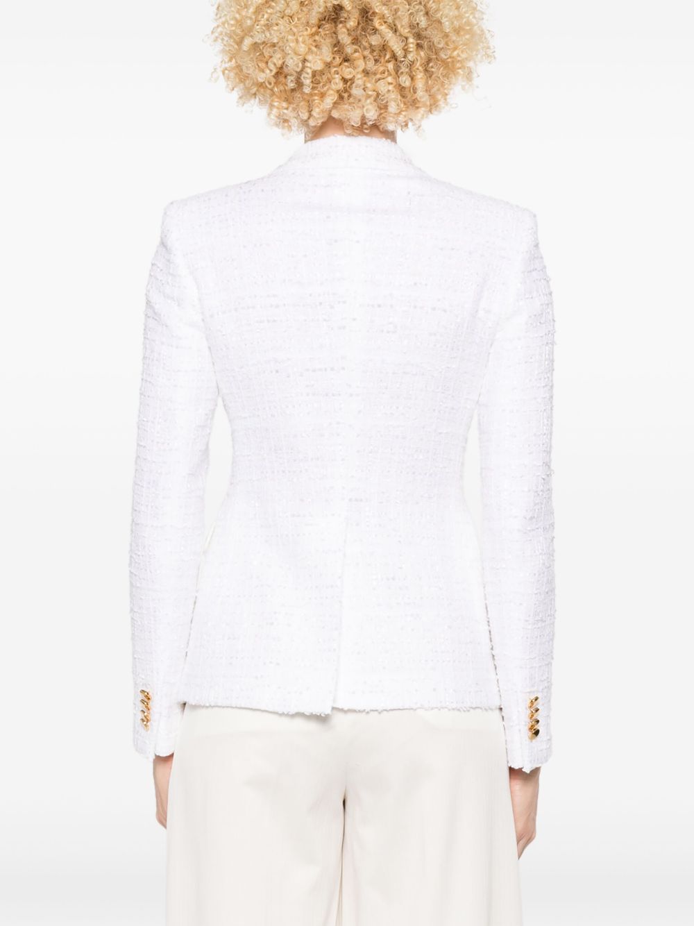 Tagliatore White Double‑Breasted Jacket