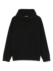 Emporio Armani Sweaters Black with Drawstring Hood