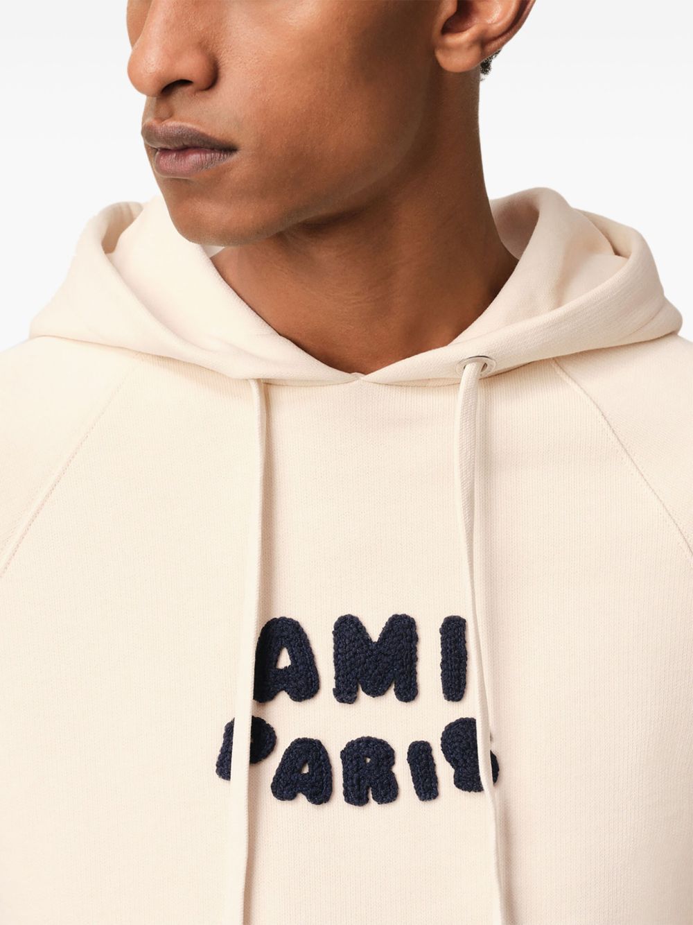Ami Paris Sweaters Beige hoodie