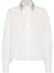 Chemises Brunello Cucinelli Chemise blanche en organza de coton