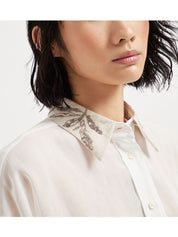 Chemises Brunello Cucinelli Chemise blanche en organza de coton