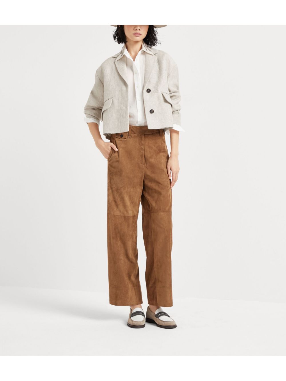 Chemises Brunello Cucinelli Chemise blanche en organza de coton