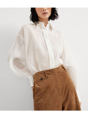 Chemises Brunello Cucinelli Chemise blanche en organza de coton
