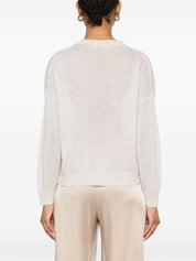 Light Grey Mohair Wool Sweater by Brunello Cucinelli