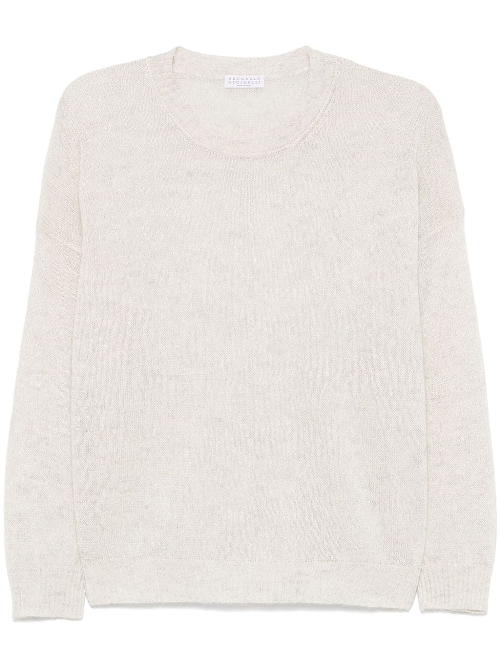 Light Grey Mohair Wool Sweater by Brunello Cucinelli