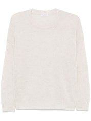 Light Grey Mohair Wool Sweater by Brunello Cucinelli