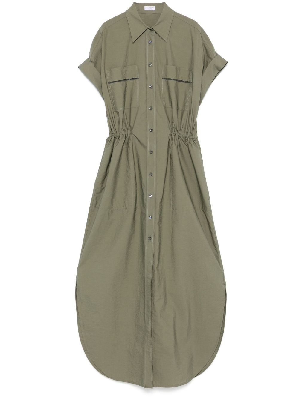 Brunello Cucinelli techno popeline cotton chemisier dress