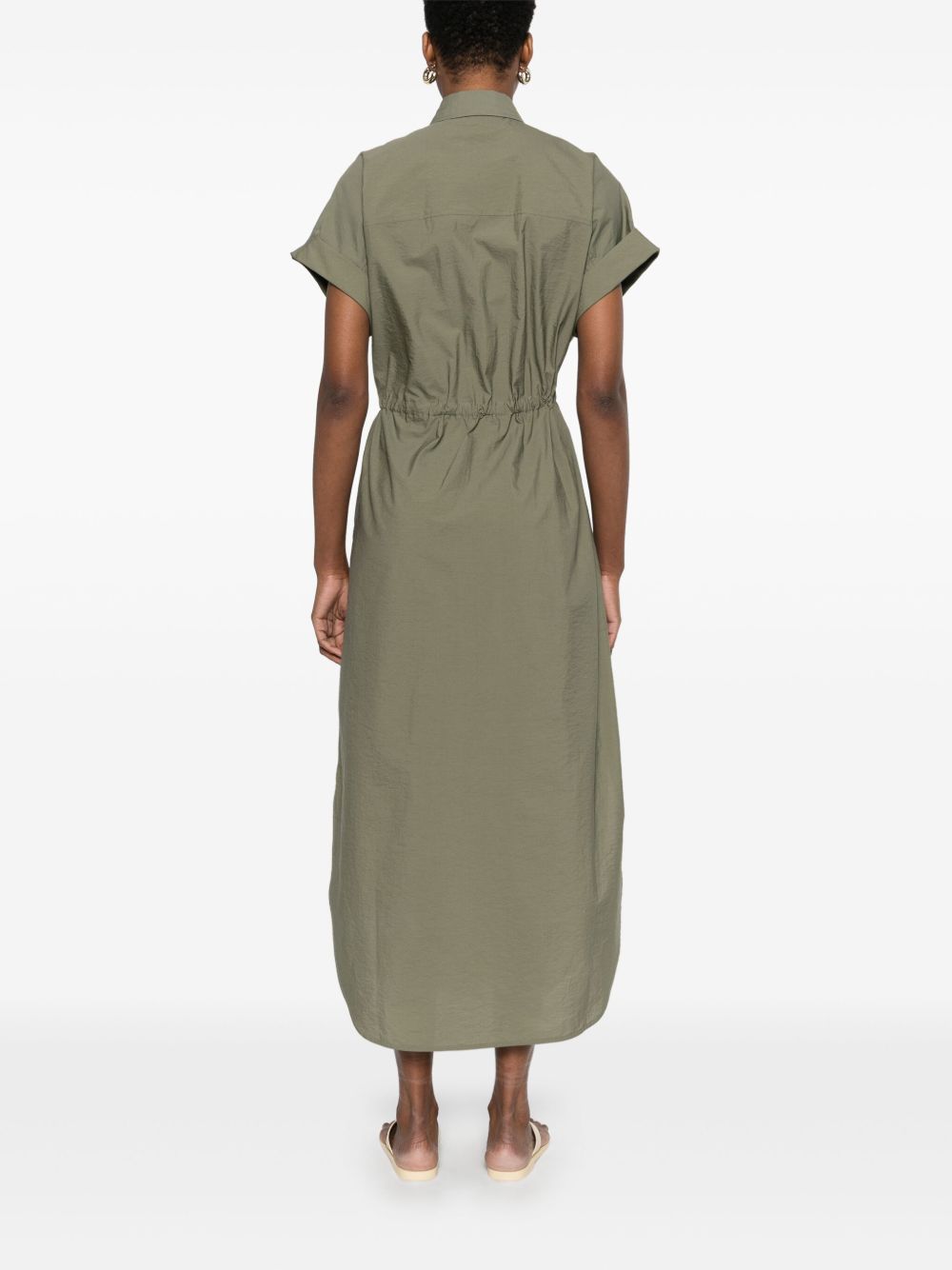 Brunello Cucinelli techno popeline cotton chemisier dress