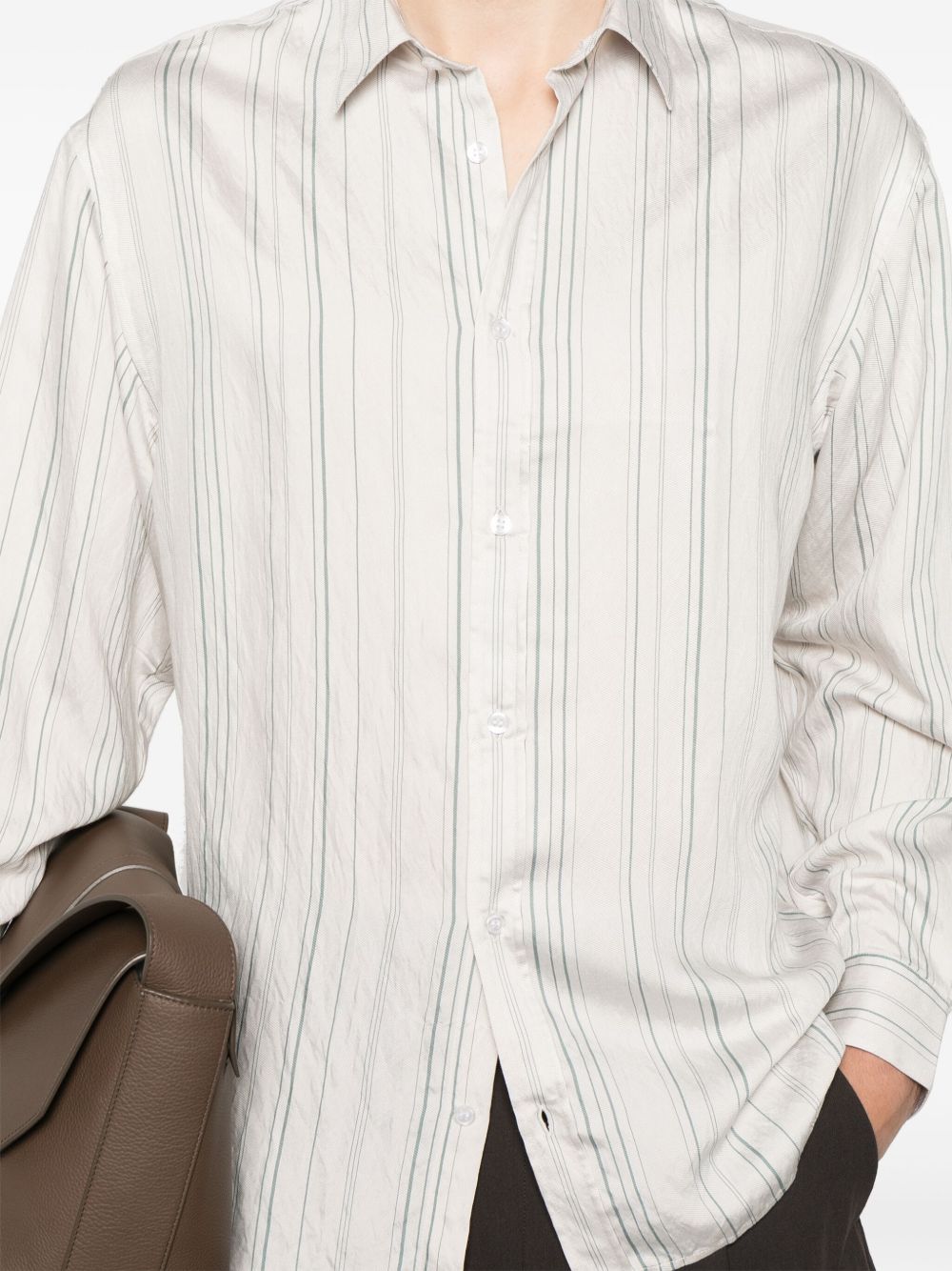 Camisas Emporio Armani Camisa blanca a rayas