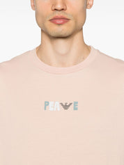 Emporio Armani T-shirts and Polos Beige organic cotton