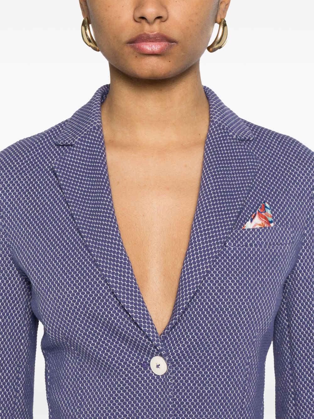 Circolo 1901 Jackets Blue cotton single-breasted