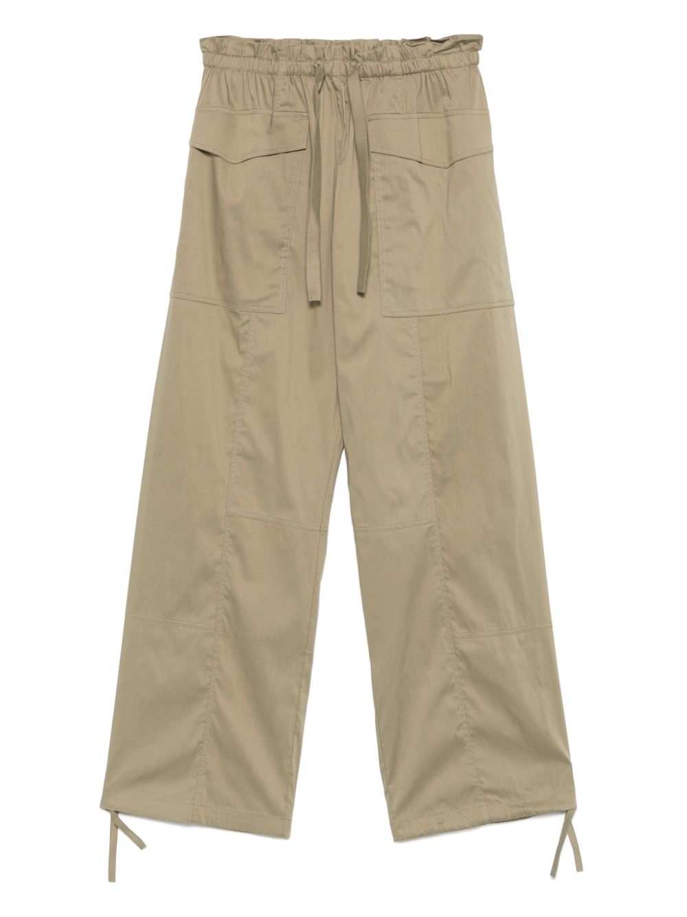 Semicouture Trousers Beige with Drawstring Waist