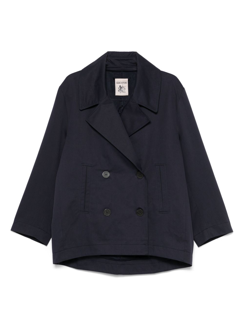 Semicouture Jackets Blue cotton blazer