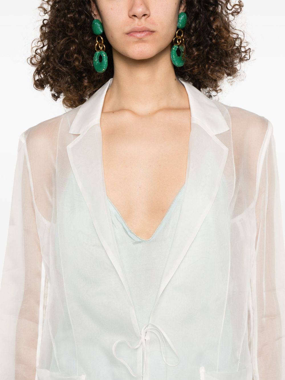 White Silk Organza Jacket — Forte Forte Jackets