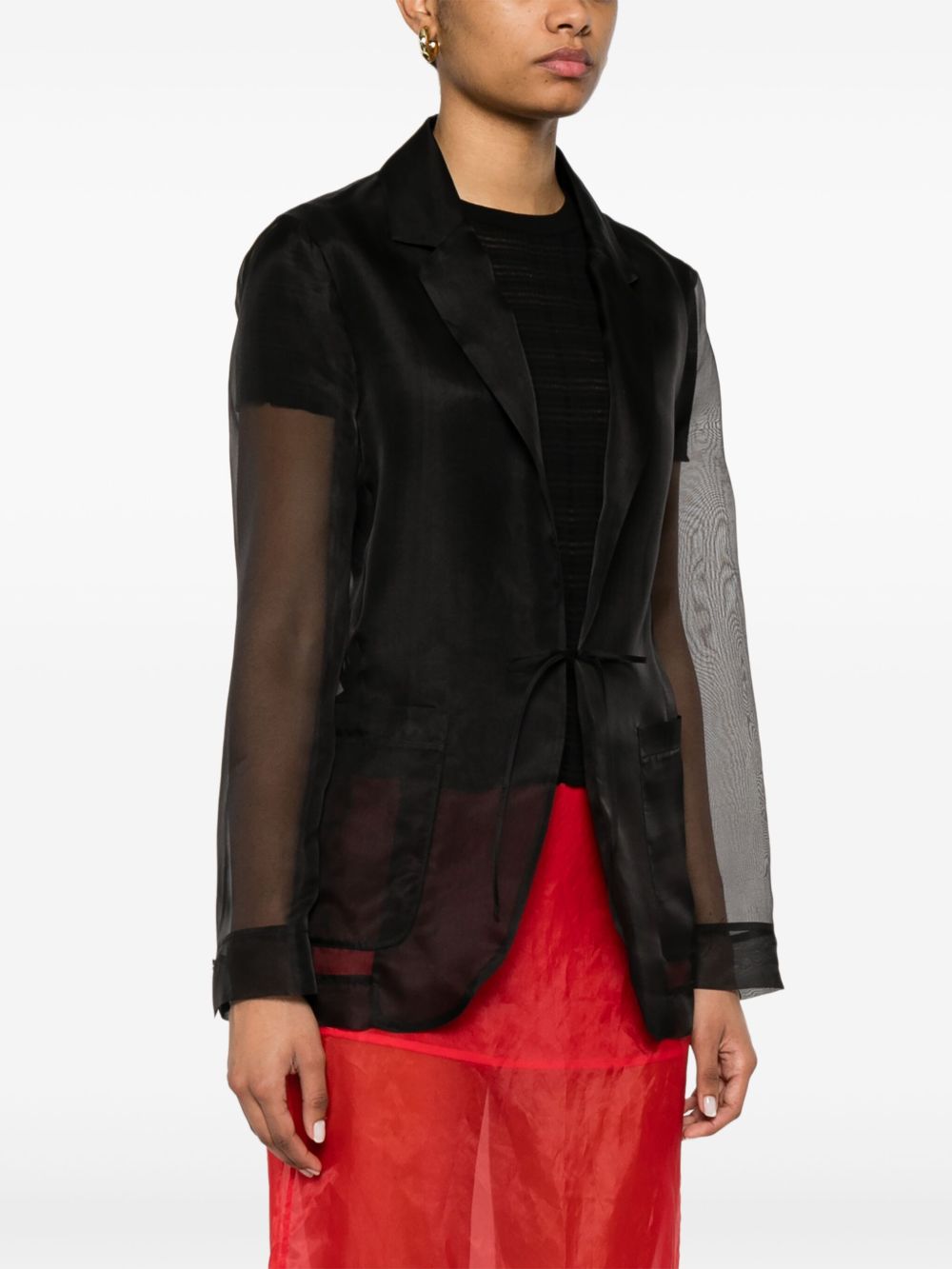 Forte Forte Black Silk Organza Jacket