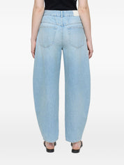 Jean fermé bleu clair denim