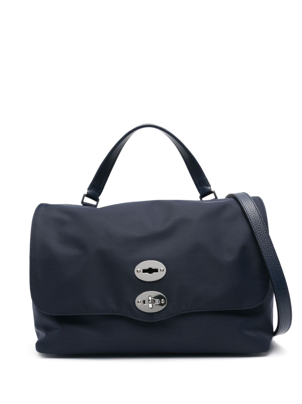Zanellato Postina tote bag in midnight blue leather
