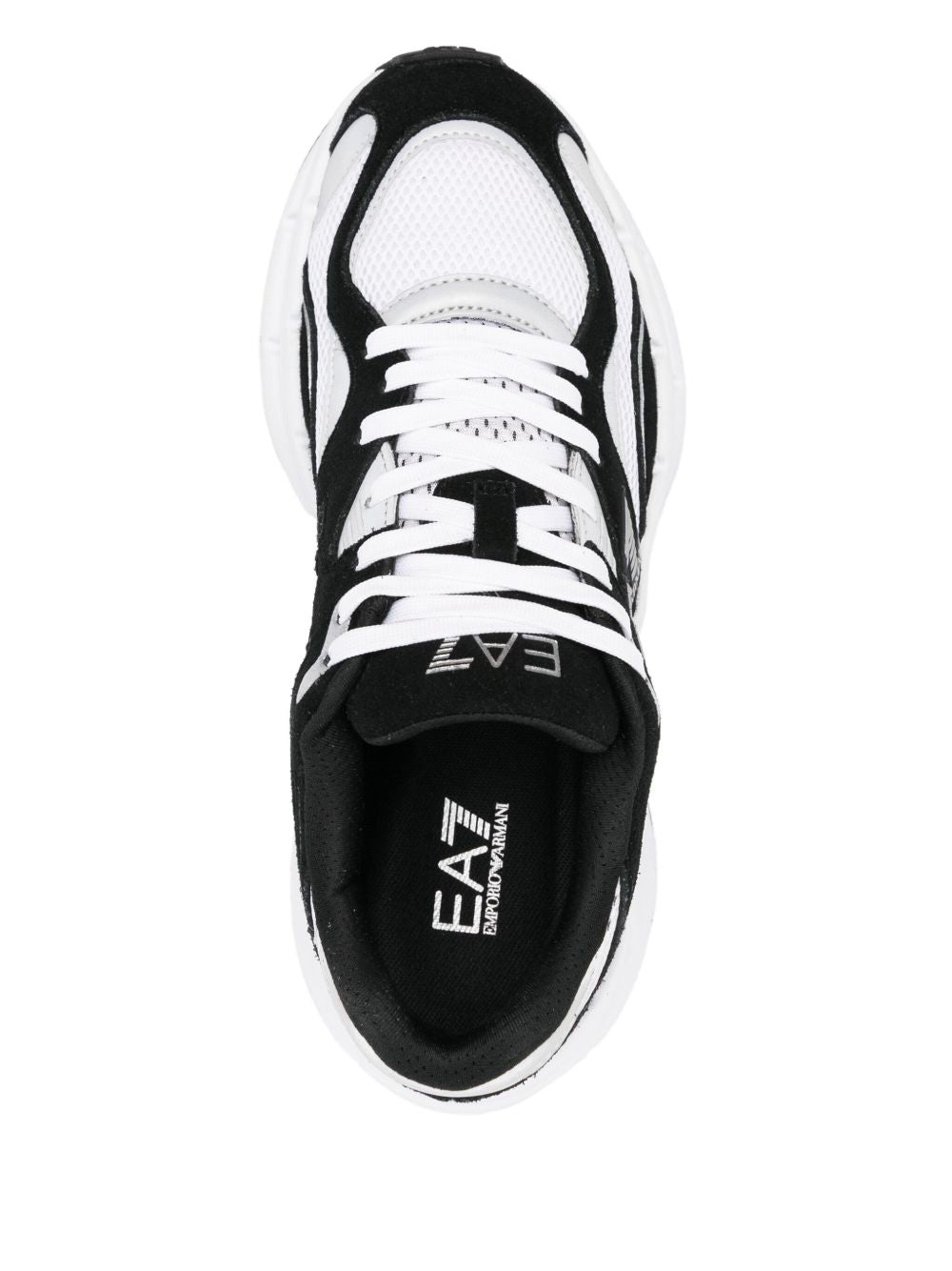 EA7 Sneakers Black lace-up design
