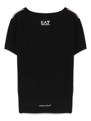 EA7 T-shirts and Polos Black crew neck logo tee