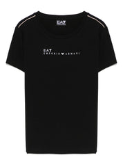 EA7 T-shirts and Polos Black crew neck logo tee