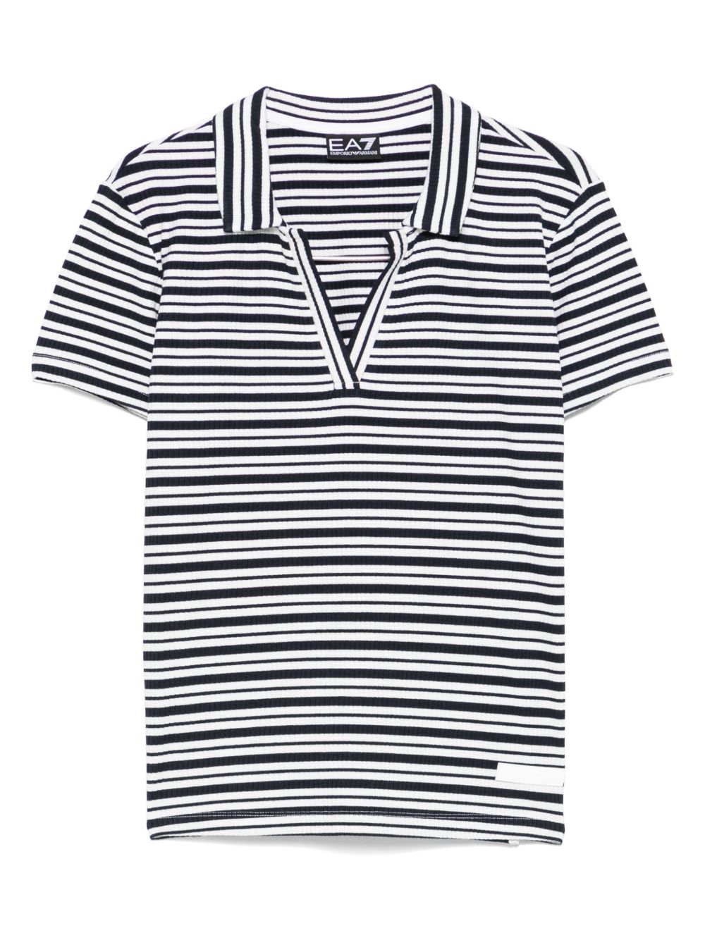 EA7 T-shirts and Polos Black striped polo
