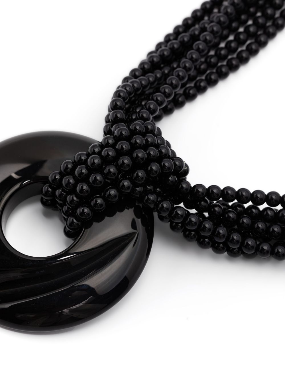 EMPORIO ARMANI EXCLUSIVE Bijoux Black beaded necklace