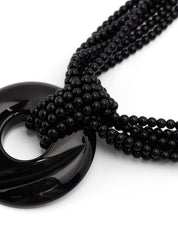 EMPORIO ARMANI EXCLUSIVE Bijoux Black beaded necklace