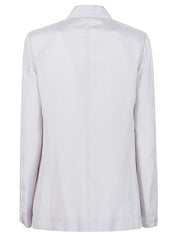 Chaquetas Forte Forte de seda gris claro de un solo pecho